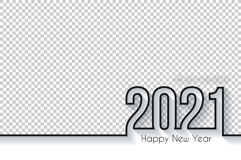 Happy new year 2021 Design - Blank Background